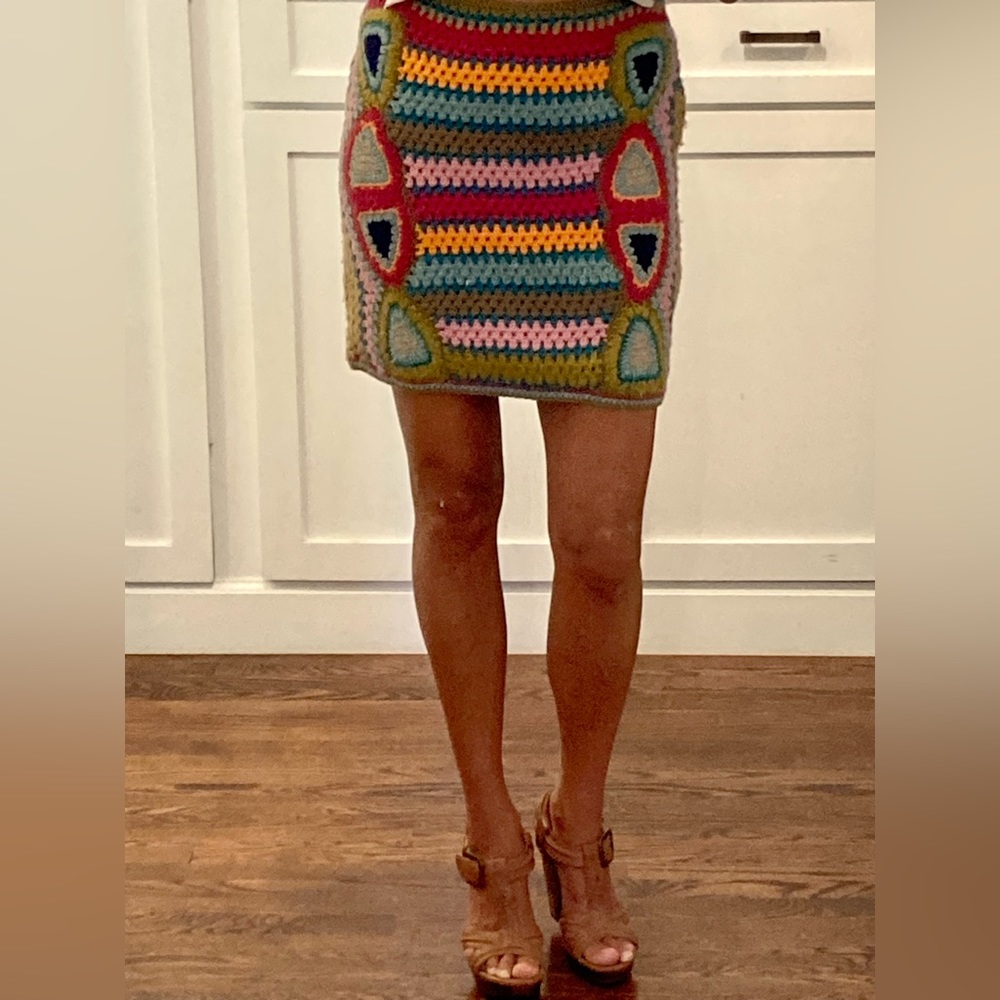 Anthropologie NWT Fiets Voor2 knitted mini skirt.
